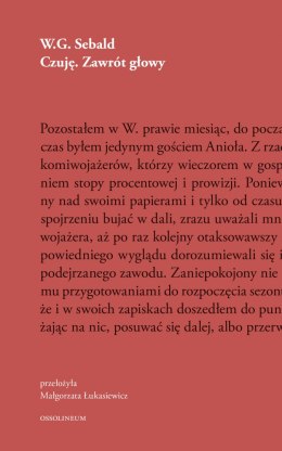 Czuję. Zawrót głowy Sebald