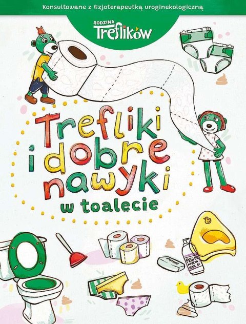 Trefliki i dobre nawyki. W toalecie. Rodzina Treflików