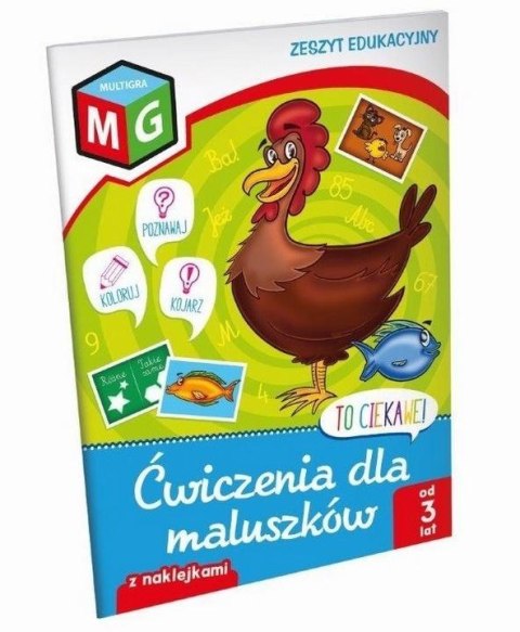 To ciekawe Ćwiczenia dla maluszków zeszyt edukacyjny z naklejkami