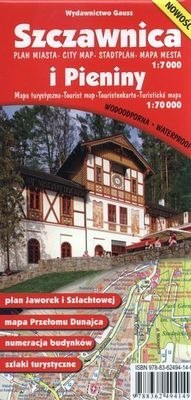 Szczawnica. Plan miasta 1:7 000 i Pieniny. Mapa turystyczna 1:70 000 wyd. 3