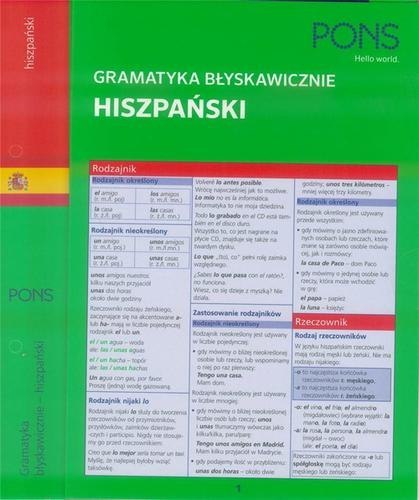 Błyskawicznie gramatyka hiszpańska PONS