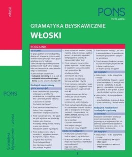 Błyskawicznie gramatyka włoska PONS