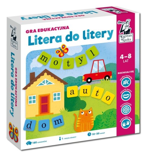 Gra Litera do litery 4-8 lat Kapitan Nauka