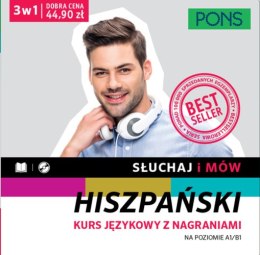 Słuchaj i mów PONS Kurs hiszpańskiego A1/B1 z nagraniami Trzy książki w pakiecie