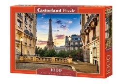 Puzzle 1000 Spacer po Paryżu przy zachodzie słońca C-104925