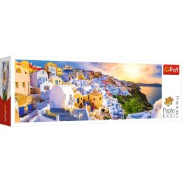 Puzzle 1000 panorama Zachód słońca na Santorini Grecja 29054