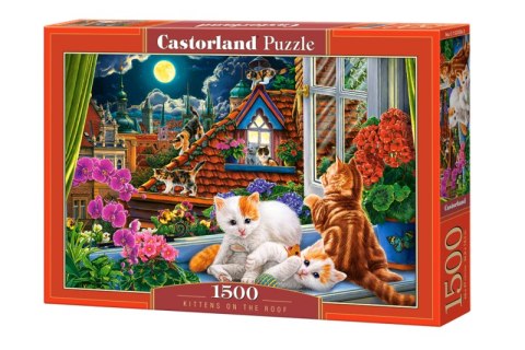 Puzzle 1500 Kocięta na dachu C-152056