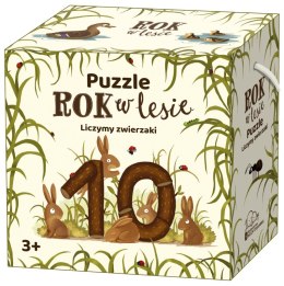 Puzzle Rok w lesie Liczymy zwierzaki