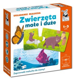 Puzzle Zwierzęta małe i duże Układanki malucha Kapitan Nauka