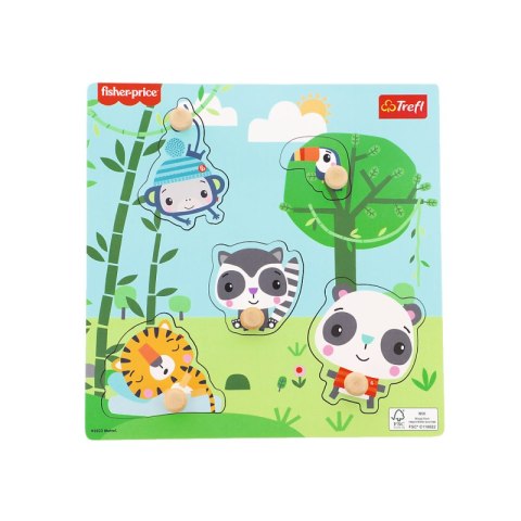 Puzzle mini drewniane Fisher Price jungle 61618