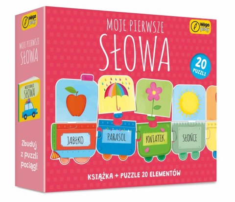 Książka i puzzle Moje pierwsze słowa 20 elementów