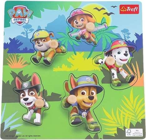 Puzzle drewniane mini Paw Patrol jungle 61769