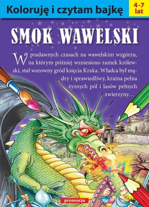 Smok wawelski koloruję i czytam bajkę