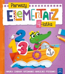 Pierwszy elementarz 4-latka. Nauka, zabawa, wycinanki, naklejki, piosenki