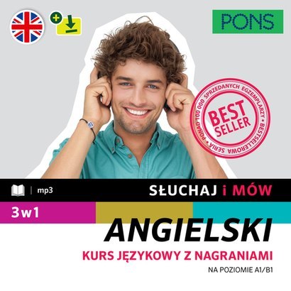 Słuchaj i mów PONS angielski pakiet 3w1 A1/B1 z nagraniami w. 2