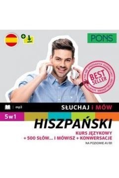 Słuchaj i mów PONS hiszpański pakiet 5w1 A1/B1 w. 2