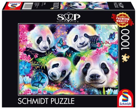 Puzzle 1000 PQ Sheena Pike Pandy i kwiaty 112324