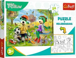 Puzzle 24 z kolorowanką Rodzina Treflików 90988