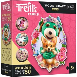 Puzzle 50 drewniane Wood Craft Junior Wesołe Trefliki 20206