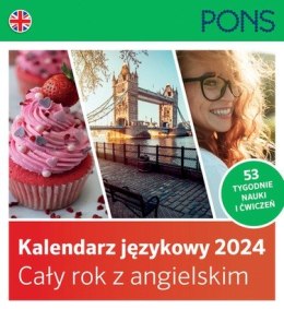 Kalendarz językowy 2024 Cały rok z Angielskim PONS