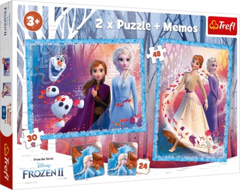 Puzzle 2w1 + memos Tajemnicza kraina Frozen 2 90814