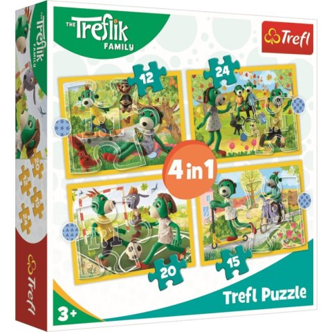 Puzzle 4w1 (12,15,20,24) Wspólne zabawy Treflików 34358