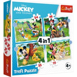 Puzzle 4w1 (35,48,54,70) Fajny dzień Mickiego 34604