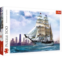 Puzzle 500 Żaglowiec na tle Chicago 37120