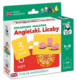 Układanki malucha. Angielski. Liczby 1-3 lata. Układanki malucha