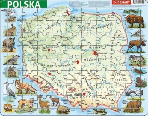 Puzzle 72 ramkowe Polska fizyczna