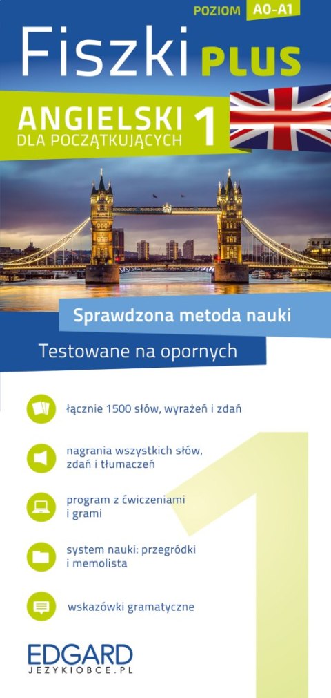 Angielski. Fiszki PLUS dla początkujących 1. Poziom A0-A1 wyd. 2