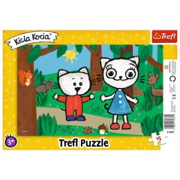 Puzzle 15 ramkowe Kicia Kocia w lesie 31387