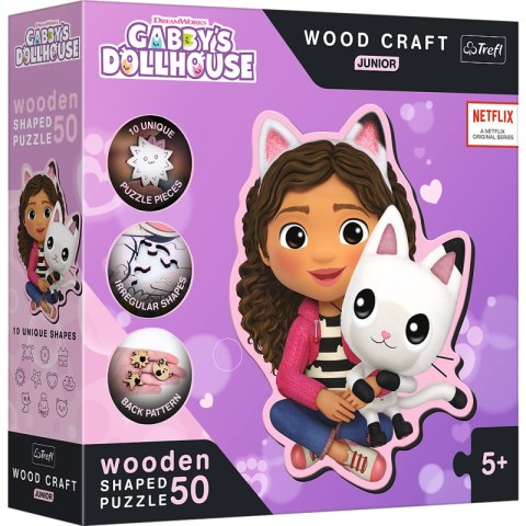 Puzzle 50 drewniane Wood Craft Junior Gabby i jej Kotek 20202