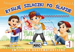 Rysuję szlaczki po śladzie. Ćwiczenia grafomotoryczne. Część 1