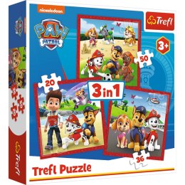 Puzzle 3w1 Wesołe pieski Paw Patrol 34867