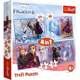 Puzzle 4w1 (35,48,54,70) Podróż w nieznane Frozen 2 34323