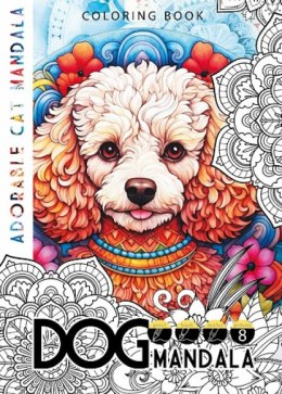 Kolorowanka A4 Dog Mandala Psy