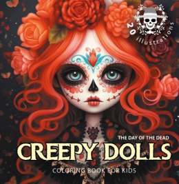 Kolorowanka usztywniana Creepy Dolls Upiorne laleczki czerwona