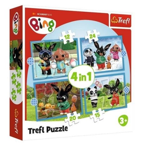 Puzzle 4w1 Wesoły Bing 34631