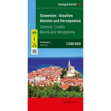 Mapa Słowenia Chorwacja Bośnia i Hercegowina 1:500 000 FB