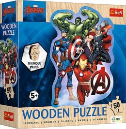 Puzzle 50 Drewniane Konturowe Przygody Avengers 20256
