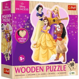 Puzzle 50 Drewniane Konturowe Urocze Księżniczki Disney Princess 20257