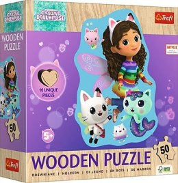 Puzzle 50 Drewniane Konturowe Wesoła Gabby 20260