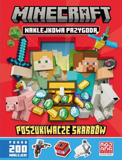 Poszukiwacze skarbów. Naklejkowa przygoda. Minecraft