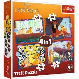 Puzzle 4w1 Odważny Król Lew Disney 34653