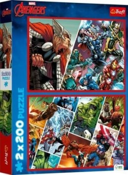 Puzzle 2x200 Obrońcy Świata Disney Marvel The Avengers 13318