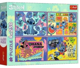 Puzzle 4x250 Niezwykły Stitch Disney Lilo&Stitch 13311