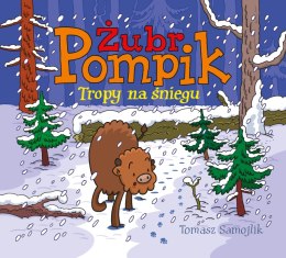 Tropy na śniegu. Żubr Pompik