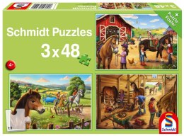 Puzzle 3 x 48 Konie 112942