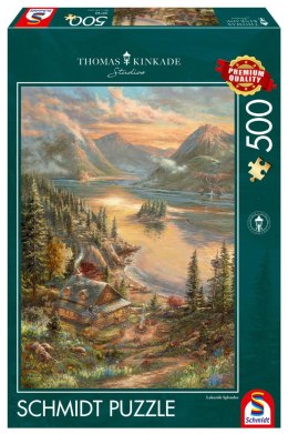 Puzzle 500 PQ T.Kinkade Nad jeziorem